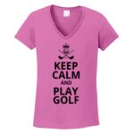 Women's Heavy Cotton 100% Cotton V Neck T Shirt Thumbnail