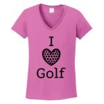 Women's Heavy Cotton 100% Cotton V Neck T Shirt Thumbnail