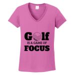 Women's Heavy Cotton 100% Cotton V Neck T Shirt Thumbnail