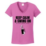 Women's Heavy Cotton 100% Cotton V Neck T Shirt Thumbnail