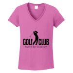 Women's Heavy Cotton 100% Cotton V Neck T Shirt Thumbnail