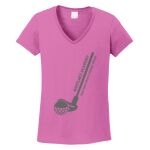 Women's Heavy Cotton 100% Cotton V Neck T Shirt Thumbnail