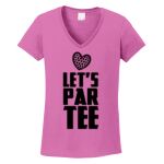 Women's Heavy Cotton 100% Cotton V Neck T Shirt Thumbnail