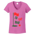 Women's Heavy Cotton 100% Cotton V Neck T Shirt Thumbnail