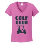 Women's Heavy Cotton 100% Cotton V Neck T Shirt Thumbnail