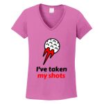Women's Heavy Cotton 100% Cotton V Neck T Shirt Thumbnail