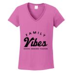 Women's Heavy Cotton 100% Cotton V Neck T Shirt Thumbnail