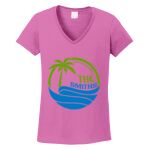 Women's Heavy Cotton 100% Cotton V Neck T Shirt Thumbnail
