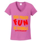 Women's Heavy Cotton 100% Cotton V Neck T Shirt Thumbnail
