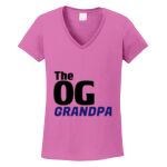 Women's Heavy Cotton 100% Cotton V Neck T Shirt Thumbnail