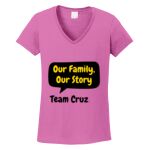 Women's Heavy Cotton 100% Cotton V Neck T Shirt Thumbnail