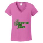 Women's Heavy Cotton 100% Cotton V Neck T Shirt Thumbnail