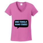 Women's Heavy Cotton 100% Cotton V Neck T Shirt Thumbnail