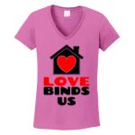 Women's Heavy Cotton 100% Cotton V Neck T Shirt Thumbnail