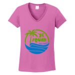 Women's Heavy Cotton 100% Cotton V Neck T Shirt Thumbnail