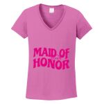 Women's Heavy Cotton 100% Cotton V Neck T Shirt Thumbnail