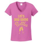 Women's Heavy Cotton 100% Cotton V Neck T Shirt Thumbnail