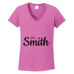 Women's Heavy Cotton 100% Cotton V Neck T Shirt Thumbnail