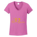 Women's Heavy Cotton 100% Cotton V Neck T Shirt Thumbnail