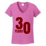 Women's Heavy Cotton 100% Cotton V Neck T Shirt Thumbnail