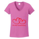 Women's Heavy Cotton 100% Cotton V Neck T Shirt Thumbnail