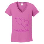 Women's Heavy Cotton 100% Cotton V Neck T Shirt Thumbnail