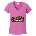 Women's Heavy Cotton 100% Cotton V Neck T Shirt Thumbnail