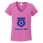 Women's Heavy Cotton 100% Cotton V Neck T Shirt Thumbnail