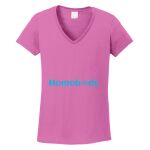 Women's Heavy Cotton 100% Cotton V Neck T Shirt Thumbnail