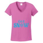 Women's Heavy Cotton 100% Cotton V Neck T Shirt Thumbnail