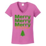 Women's Heavy Cotton 100% Cotton V Neck T Shirt Thumbnail