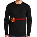 Ultra Cotton ® 100% US Cotton Long Sleeve T Shirt with Pocket Thumbnail