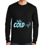 Ultra Cotton ® 100% US Cotton Long Sleeve T Shirt with Pocket Thumbnail